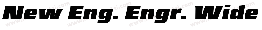 New Eng. Engr. Wide Italic字体转换